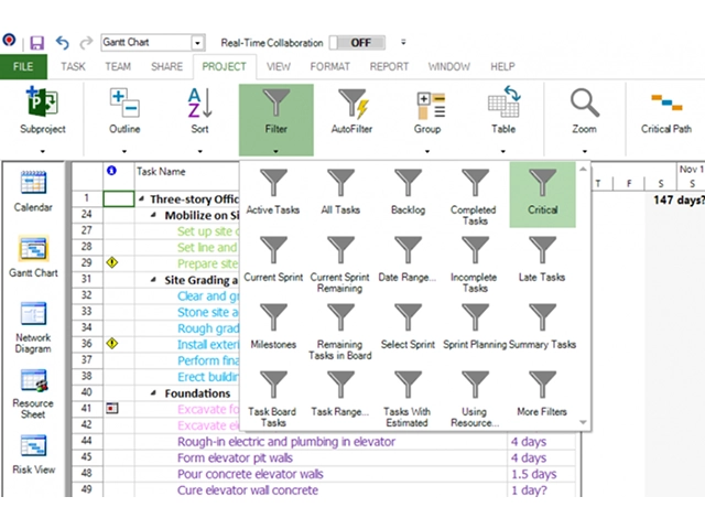 مسیر بحرانی در پروژه msp