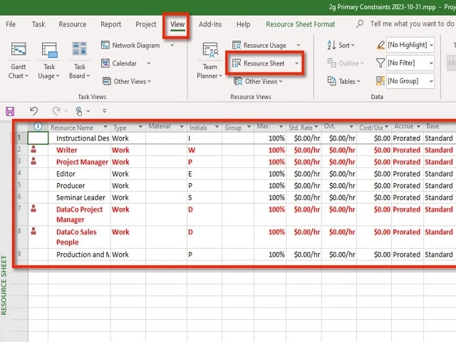 آموزش تخصیص منابع در نرم افزار msp